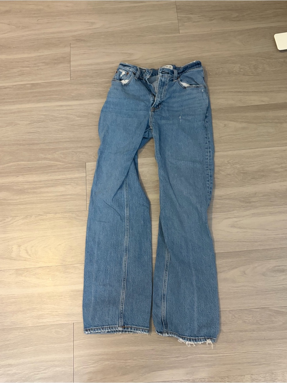 Abercrombie & Fitch Light Blue High-Rise Flared Jeans